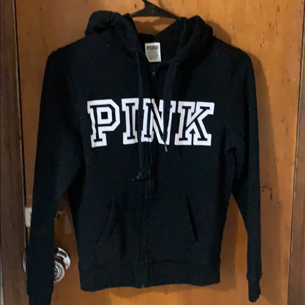 PINK black xsmall zip up sweater